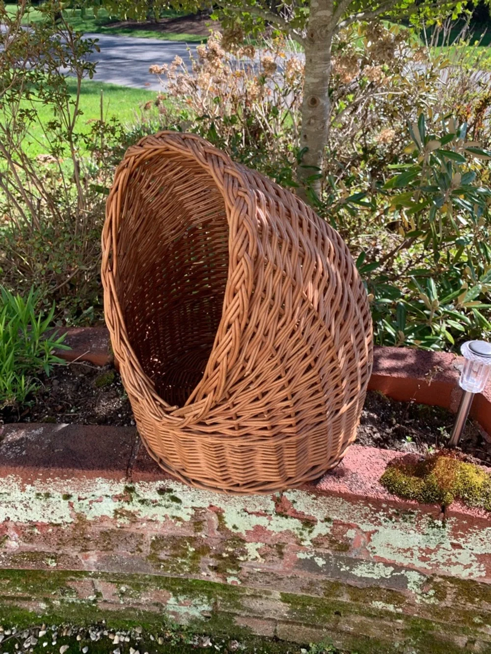 Vintage Wicker Woven Natural Brown Pet Basket